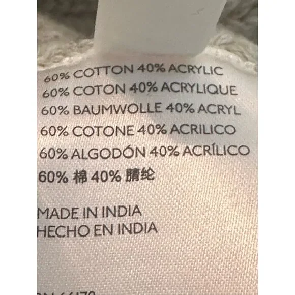 Free People Marlie Oversized Pullover Sweater Rib Knit Beige Women's Size Small - Picture 6 of 6